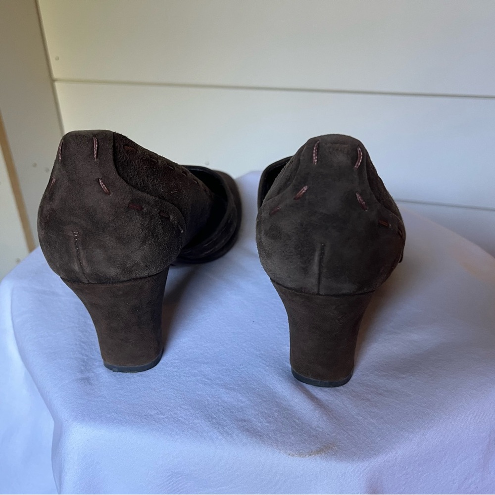Naturalizer Dark Brown Suede Mary Jane Heels - Picture 6 of 6